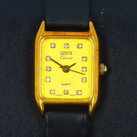 Geneve Classic Quartz Ladies, Champagne Dial - Yellow Gold Tone on Strap - Picture 4 of 13